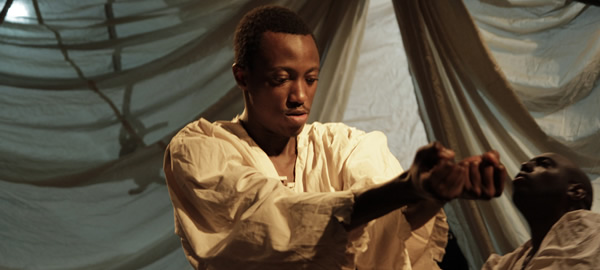 Emmanuel Akintunde as Lekan with Edd Muruako